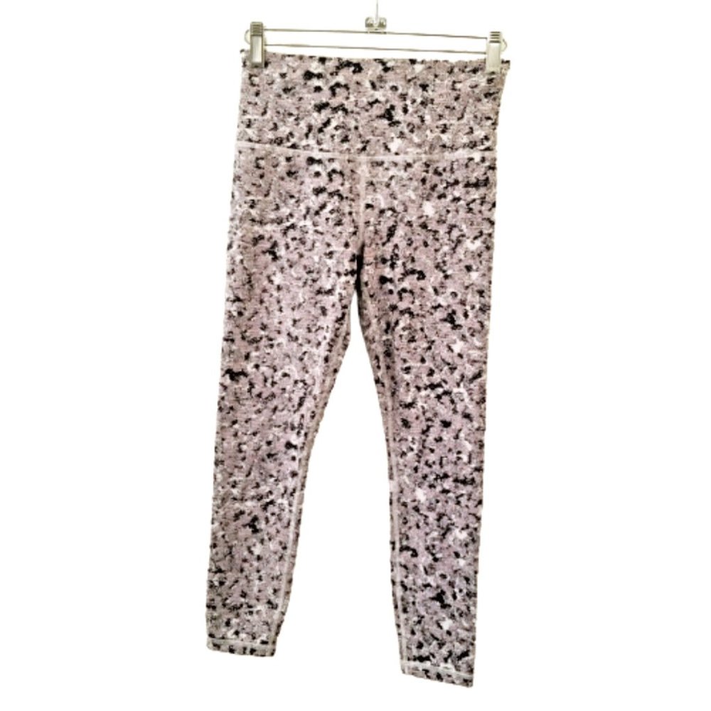 ATHLETA Elation Textured 7/8 Tight XS Leggings Meadow Decadent Chocolate Print - Picture 2 of 7